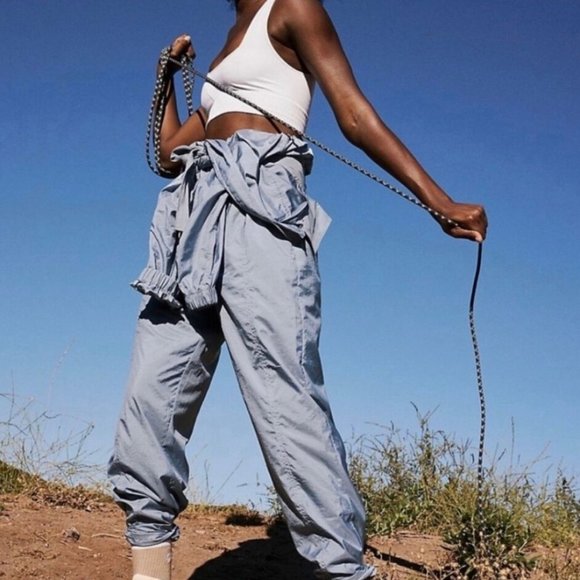 NEW Free People Movement Golden Hour One Piece Jumpsuit Coverall Nylon Blue Sz M - Picture 2 of 16